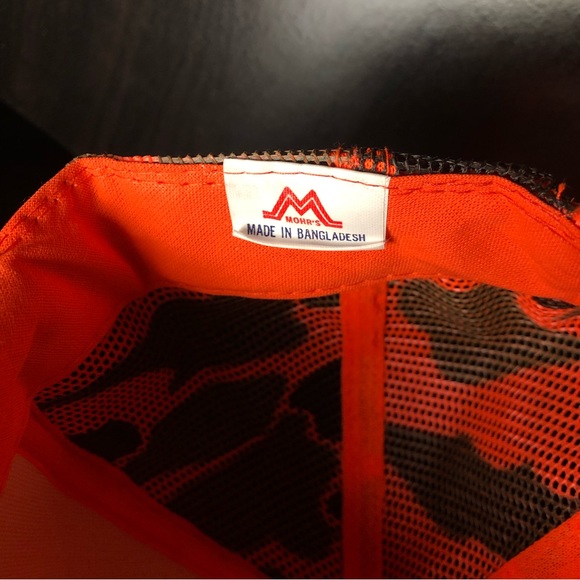 NWOT Orange Mesh Camo Hunter Safety Hat - Picture 4 of 7